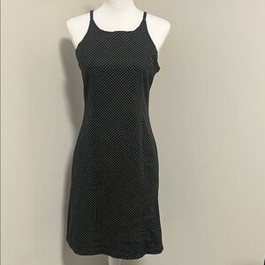 Black Polka Dot Dress with Keyhole Back